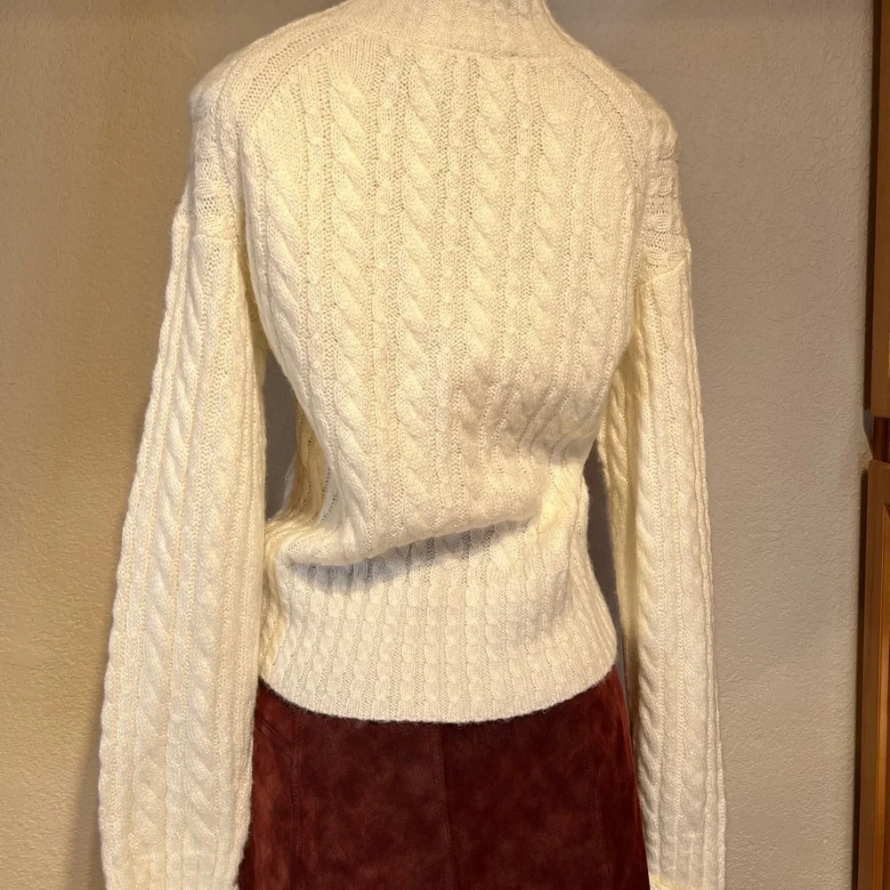NWT $118 French Connection Jacqueline Mock Neck Long-sleeve Sweater S/M - Picture 5 of 6